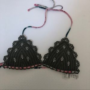 Abercrombie and Fitch Beaded Knit Bikini Top